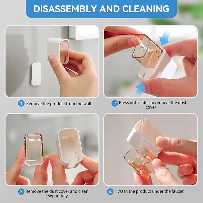 MOPMS Single Slot Toothbrush Holders Wall Mounted - Image 6