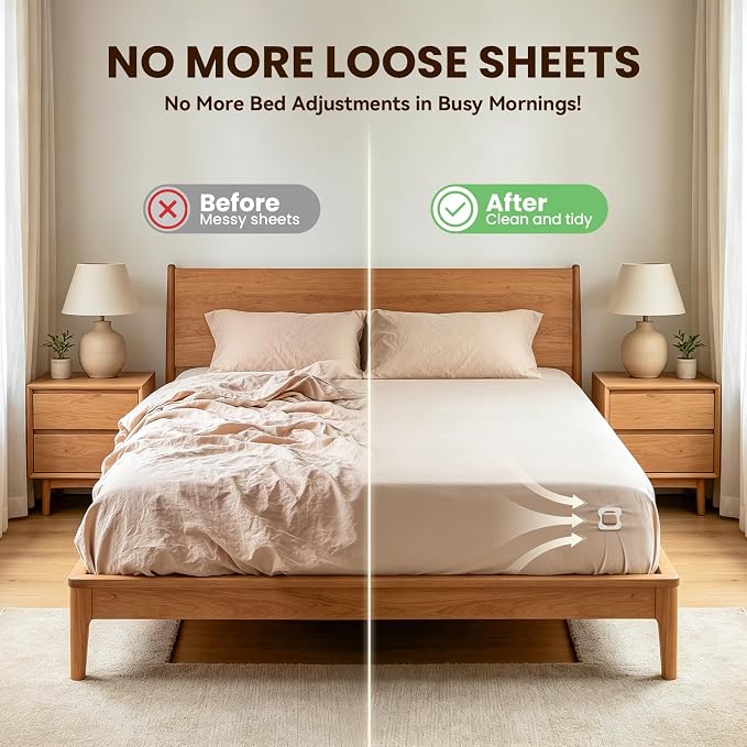 4PC-Bed Sheet Holders, Secure Bed Sheets, ABS Material, One-Time Installation | - Image 7