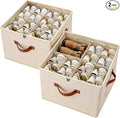  Shoe Storage Organizer 2 Pack, Fabric Stackable Shoe Box by MECINFUL