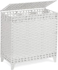 Laundry Hamper with 3 Removable Liner Bags, 132L Laundry Sorter with Lid by Hermina