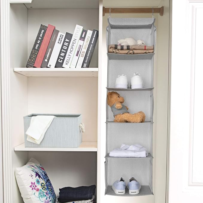 5 Shelves Hanging Closet Organizer, 2 Pack Hanging Storage - Image 5
