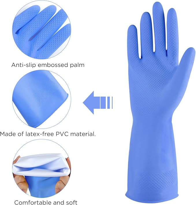 Rubber gloves dishwashing 2 or 4 Pairs - Image 2