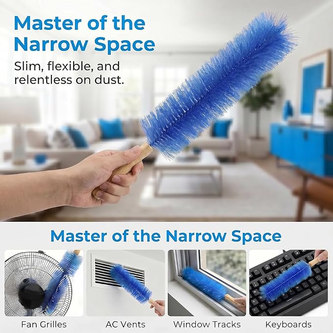 Fan Cleaning Brush, 2026 New Bendable Microfiber Head Dusting Brushes, Reusable - Image 3
