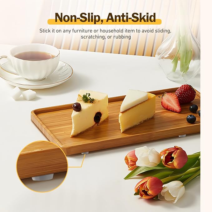 Silicone 160 Pcs Cabinet Door Bumpers Round, 1/2" Diameter Self Adhesive Clear Cupboard Door Drawer Bumpers for Kitchen Cabinets Cutting Boards Picture Frames
