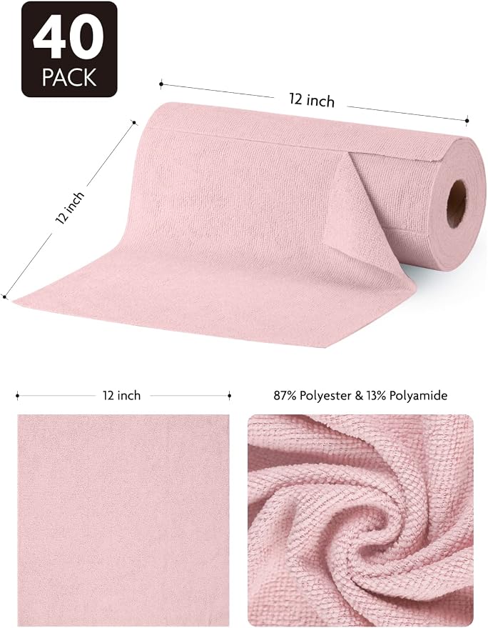 Fantasticlean Microfiber Cleaning Cloth Roll- 40 Sheets, Tear-away Microfiber - Image 8