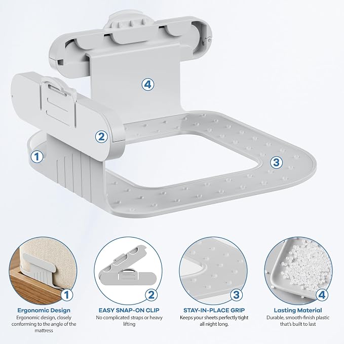 Bed Lock Sheet Holders, New Upgrade Sheet Straps Keep Sheets Firm & Tight - Image 4