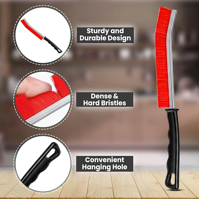 Crevice Cleaning Brush Set 3Pcs Hard Bristle Tools - Image 4