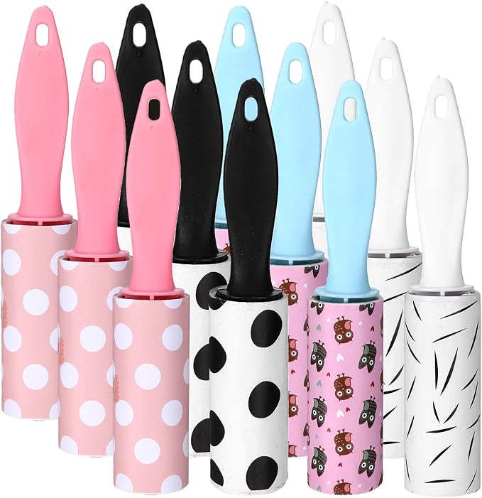 12 Pcs Mini Lint Roller for Clothes Travel Size, Travel Lint Roller for Clothes by Unknown