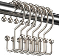Titanker Shower Curtain Hooks Rings, Rust Resistant Metal Double Glide Shower by Titanker