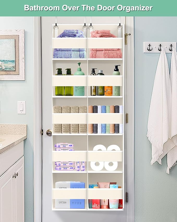 Heavy Duty Over The Door Organizer 5 Tiers, Extra Large Behind Door Storage of - Image 8