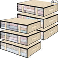 StorageRight Under Bed Storage Bags, 6 Pack, Comforters, Blankets and Seasonal by StorageRight