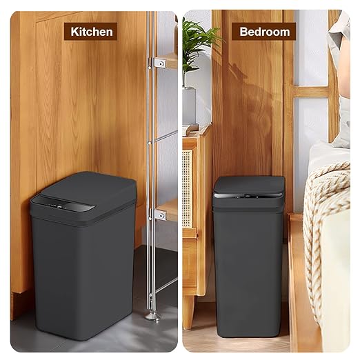 2 PACK - Touchless Bathroom Trash Can - Skinny Motion Sensor Trash Bin | Smart - Image 5