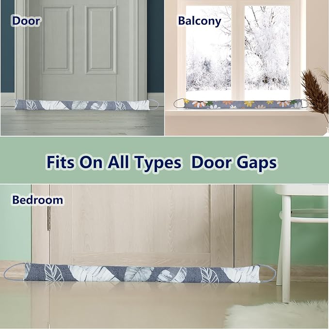 2 Pack 32 Inch 2.8 Inch Wide Slim Under Door Blocker Door Draft Stopper - Image 7