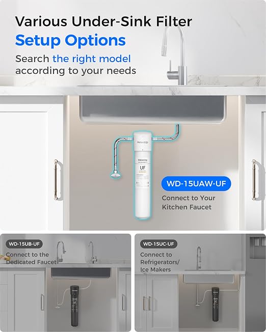 Waterdrop 15UAW-UF 0.01 μm Ultra Filtration Under Sink Water Filter System | - Image 6