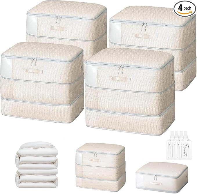 DIMJ Comforter Storage Bag - 110L Large Capacity Ultra Space Saving Self by DiMJ