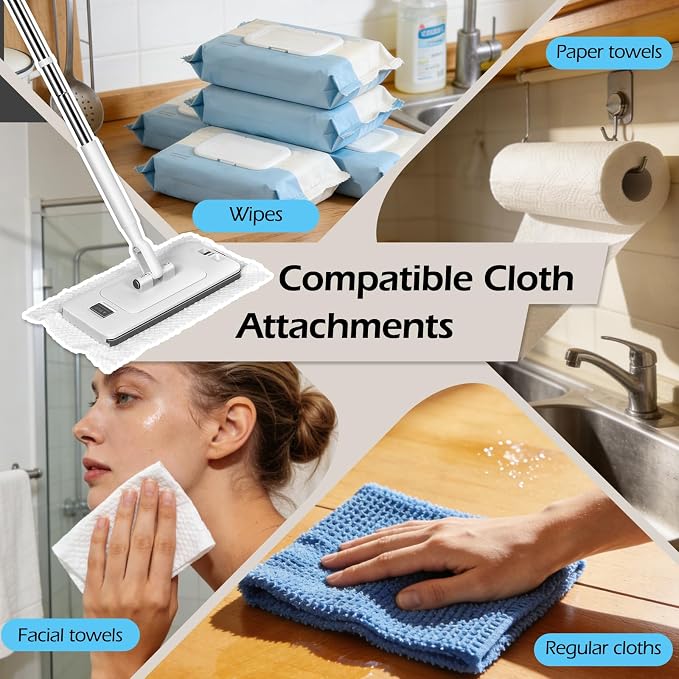 2-in-1 Hands Free Flat Mop, Disposable Dust Mop - Image 7
