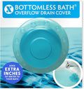 SlipX Solutions Bottomless Bath Overflow Drain Cover Accessory, Aqua | Adds by SlipXSolutions