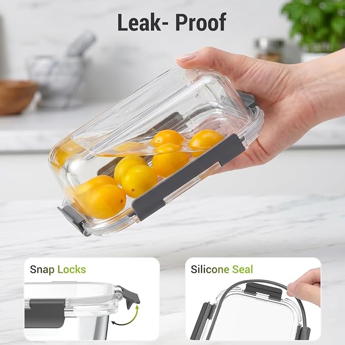 Dealusy 10 Sets 36 oz & 12 oz Glass Food Storage Containers - Image 4