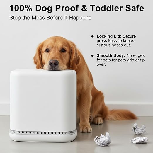 Dog Proof 3.3 Gal Slim Bathroom Trash Can - Image 3