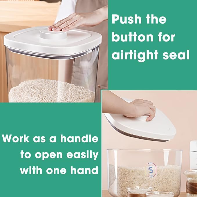 TBMAXS Airtight Rice Container 10 Lbs, Dry Food Holder - Image 4