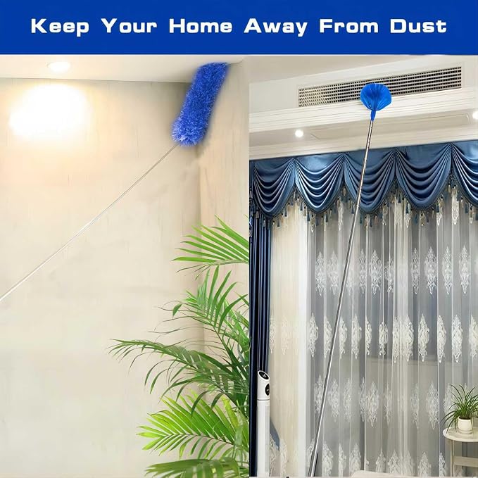 Buysenton Cobweb Duster with Extension Pole, Washable Cleaning Duster Kit with - Image 3