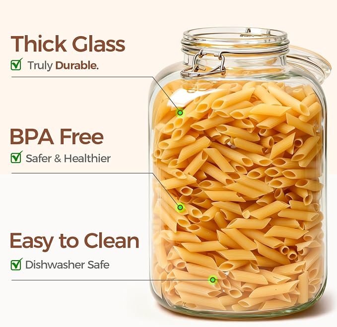 ComSaf Square Glass Pantry Jars - Image 4