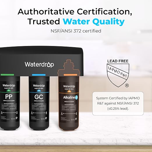 Waterdrop TSB-ALK 8 Layer Slightly Alkaline Under Sink Water Filter System | - Image 9