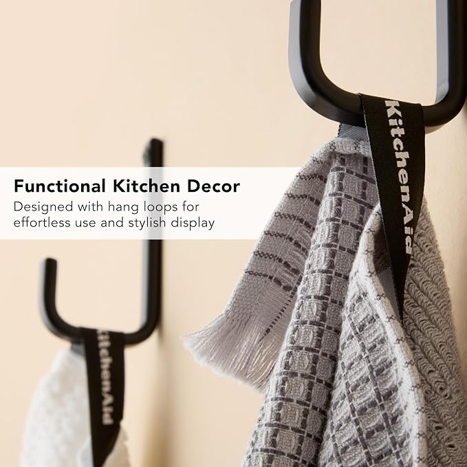 KitchenAid Gourmet Series Gridlines Kitchen Towels 3-Pack Set, 100% Cotton - Image 6