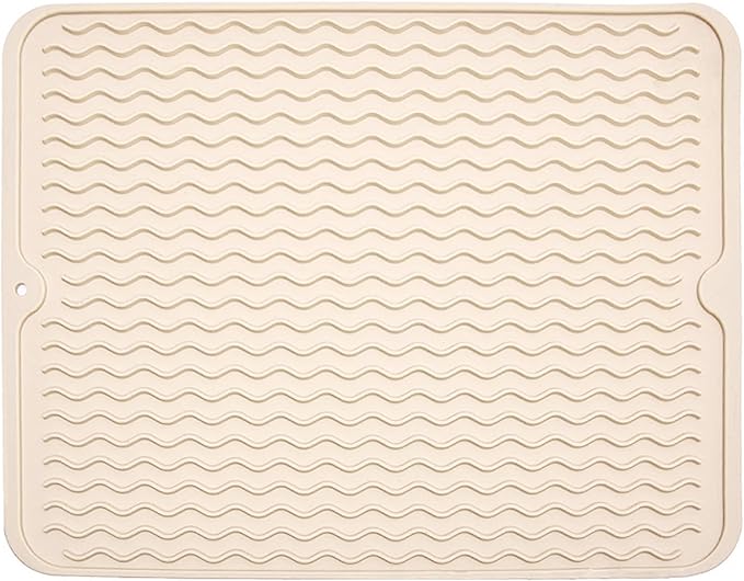 Silicone Dish Drying Mat, Non-Slip Easy Clean Sink Mat, Large Heat-resistant by MODENGKONGJIAN