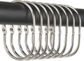 Shower Curtain Rings, Oval Snap Shower Rings by Goowin