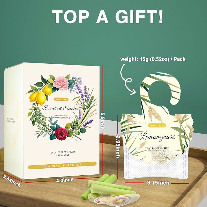 15 Packs Lemongrass Scented Sachets - Image 5