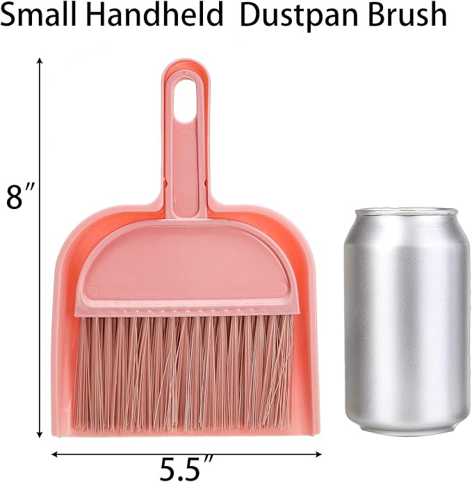 Jucoan 6 Pack Dustpan and Brush Set, Small Portable Handheld Dustpan and Brush - Image 4