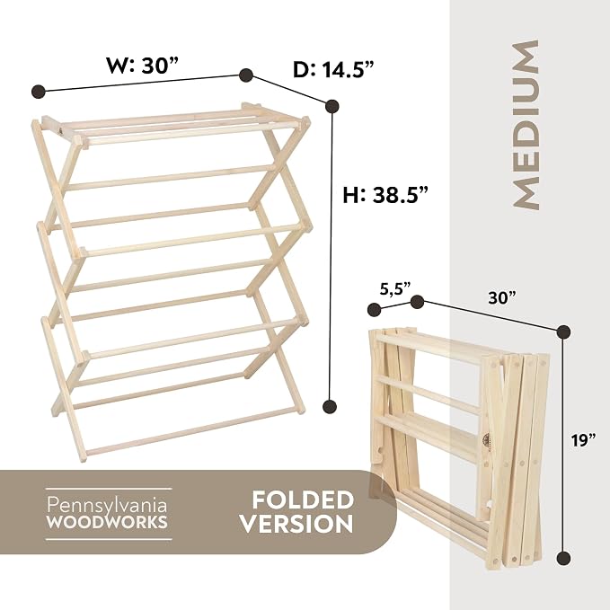 Premium American Maple Clothes Drying Rack - Image 5