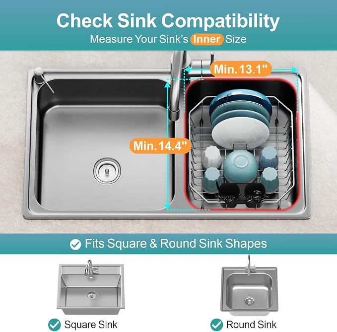 GSlife Small in Sink Dish Drying Rack - Image 2