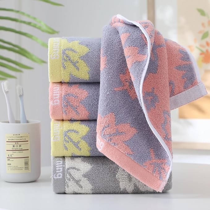 3 Pack Decorative Maple Leaf Hand Towels - Image 3