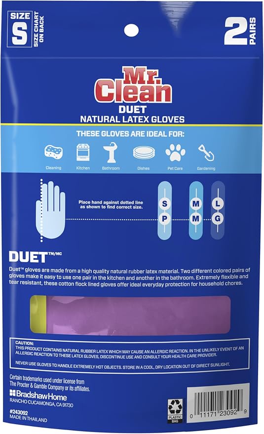 Mr. Clean Duet Reusable Latex Cleaning Gloves - Image 4