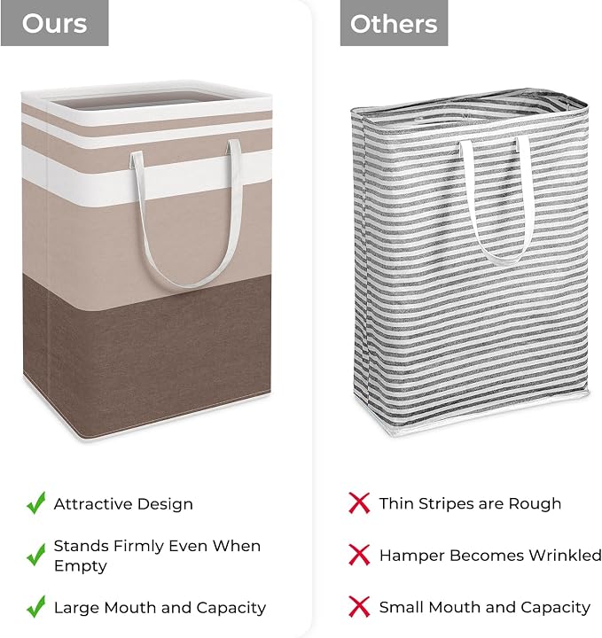 HomeHacks 2 Pack Large Laundry Baskets, Laundry Hampers Bags | Waterproof - Image 3