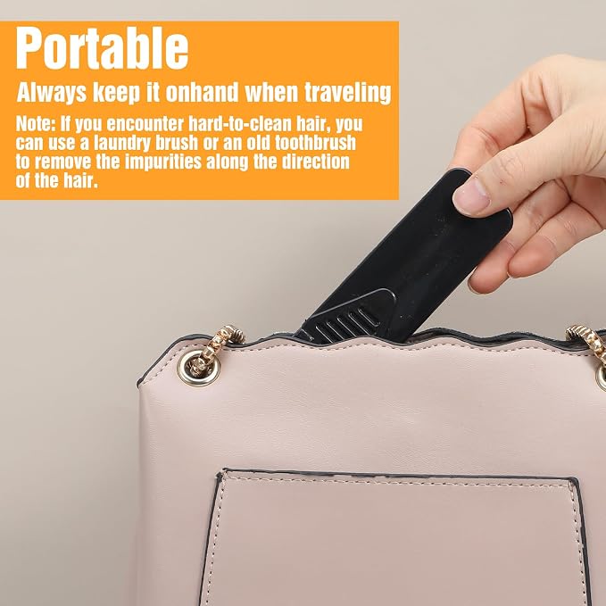 4 Pack Foldable Lint Brush for Clothes, Portable Travel Size Lint Remover Brush - Image 6