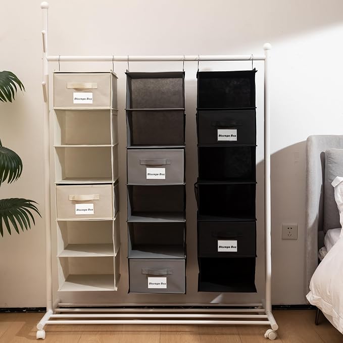 2 Pack 6 Shelves Hanging Closet Organizer - Image 4