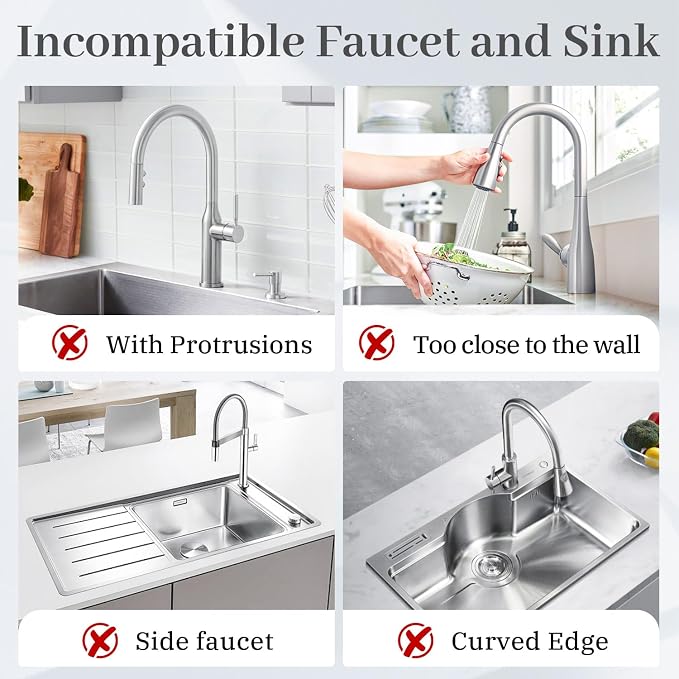 PoYang 23.6 Inch Silicone Sink Splash Guard, Kitchen Sink Mat, Keeps Faucet - Image 3