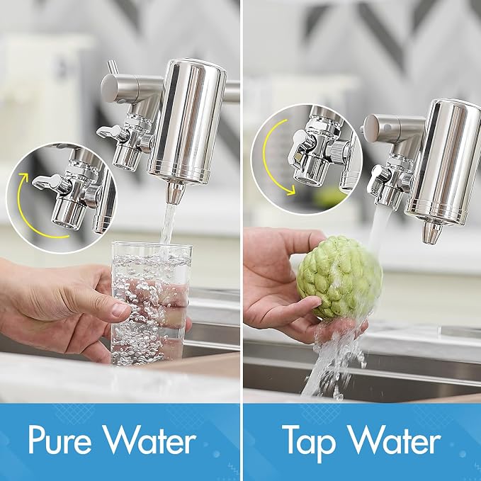 AIMADI Kitchen Faucet with Water Filter and Pull Down Sprayer | Brushed Nickel - Image 5