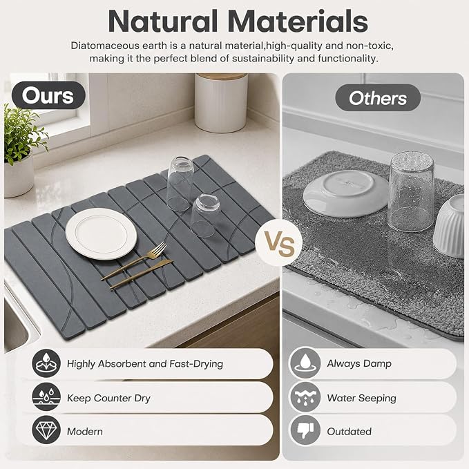 Extra Large Stone Dish Drying Mat - Image 7