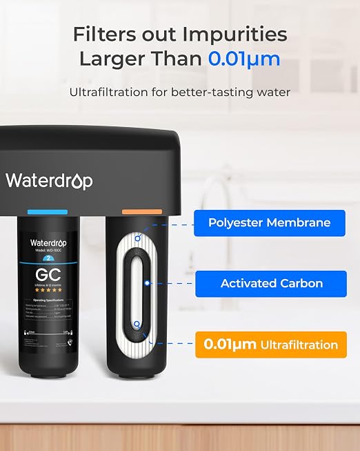 Waterdrop TSB-UF 0.01 μm Ultra Filtration Under Sink Water Filter System | - Image 10