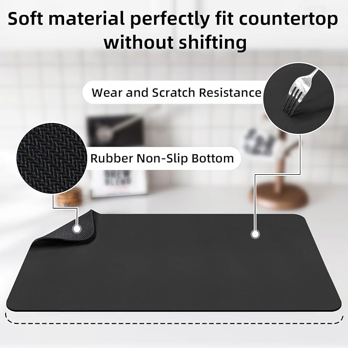 LOPNUR Large Dish Drying Mat for Kitchen Counter, Quick-Drying & Heat-Resistant - Image 4