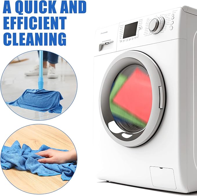 Nuanchu 20 Pieces Extra Large Microfiber Cleaning Cloth Rags Towels Bulk 20 x - Image 5