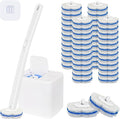 Disposable Toilet Brush System & 48 Scrubbing Refills by Clowand