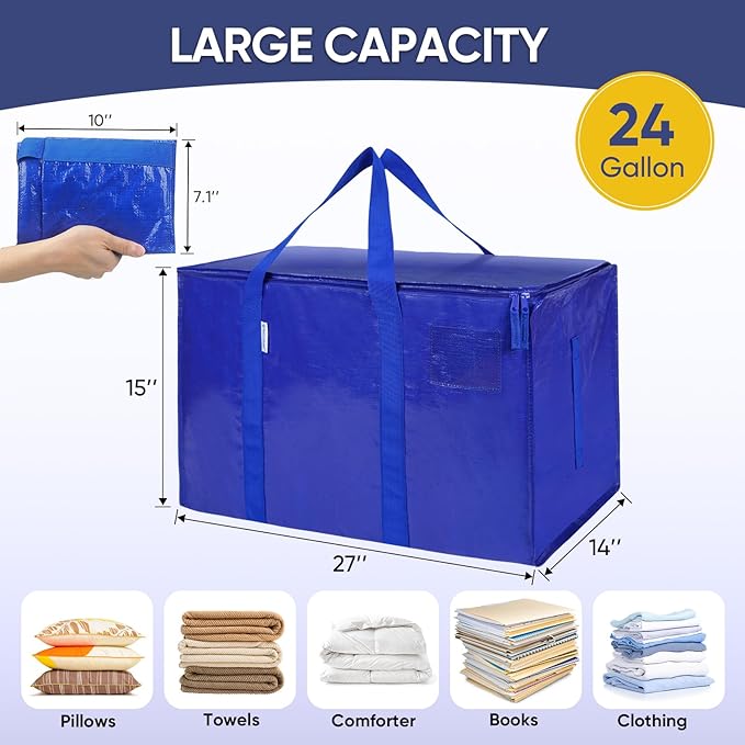 TICONN 12 Pack Extra Large Moving Bags Heavy Duty - Image 3