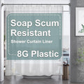 AmazerBath Plastic Shower Curtain 84 Inches Long, 72 x 84 Clear Weighted Extra by AmazerBath