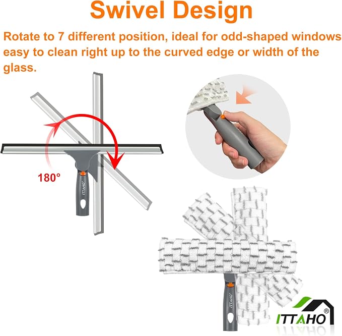 Squeegee for Window Cleaning, Extendable Window Cleaner for Car, Sliding Door - Image 3