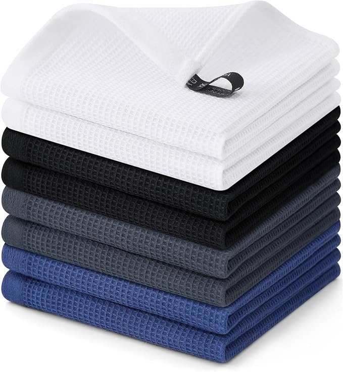 Homaxy 100% Cotton Waffle Weave Dish Cloths, 8 Pack by Homaxy